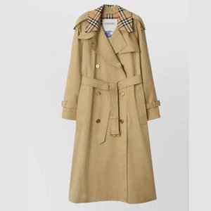 Burberry Castleford long trench coat check collar